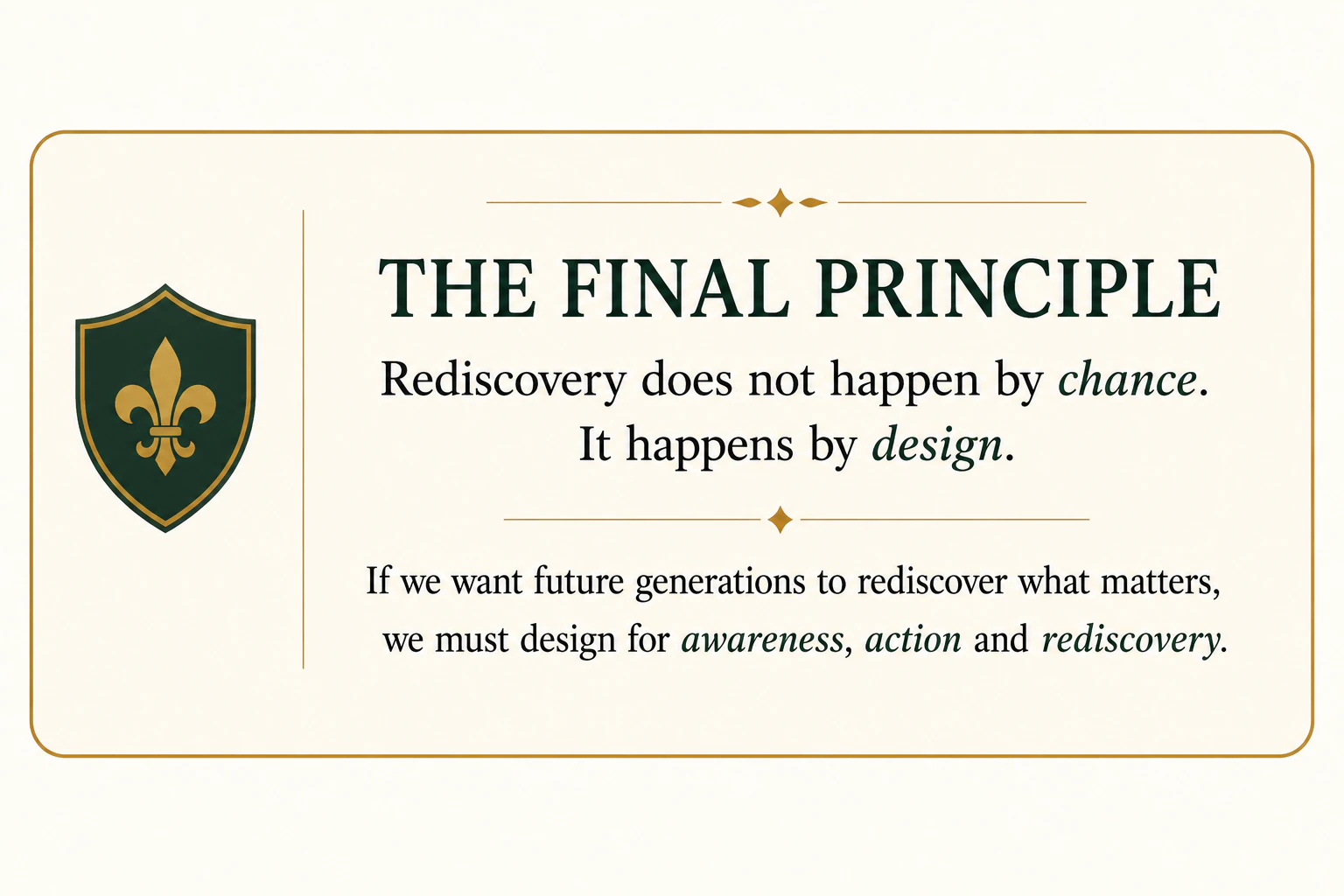 Ultimately, preservation is a passive act of storage, but discovery is an active relationship across time